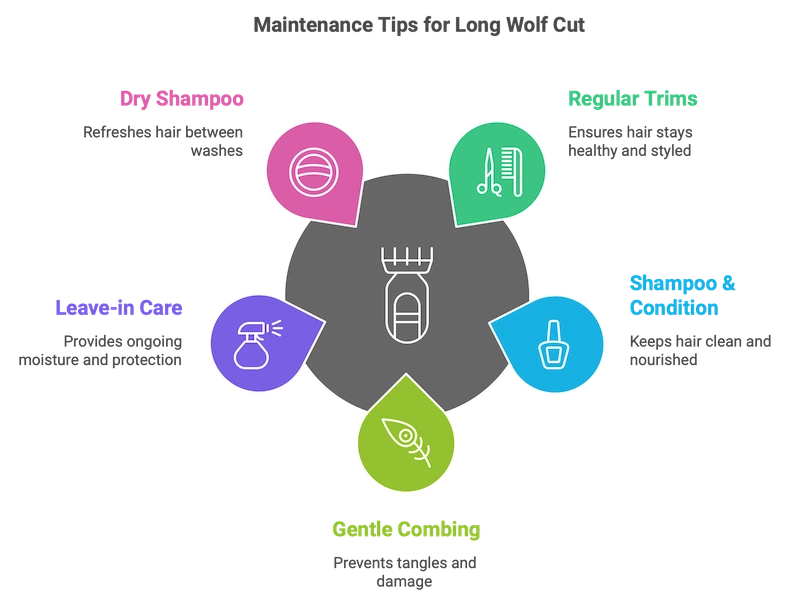 Maintenance Tips for Long Wolf Cut