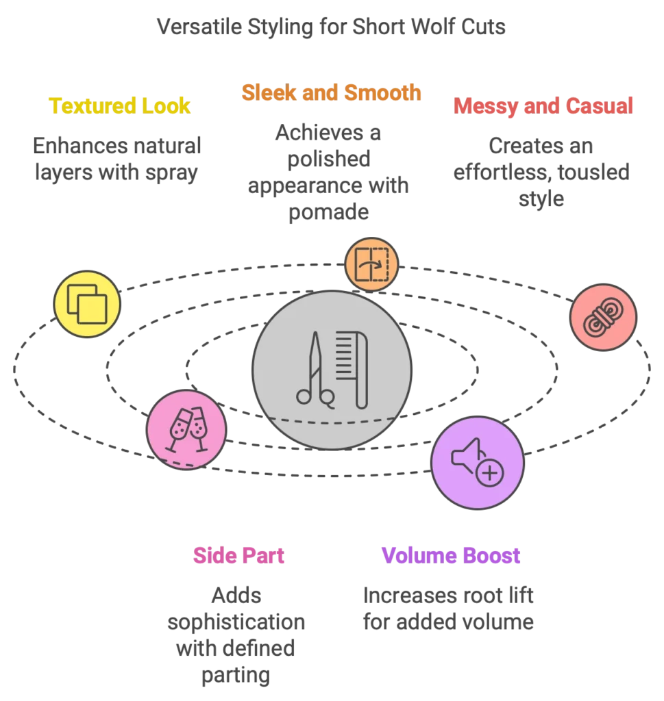 Styling Options for Short Wolf Cut
