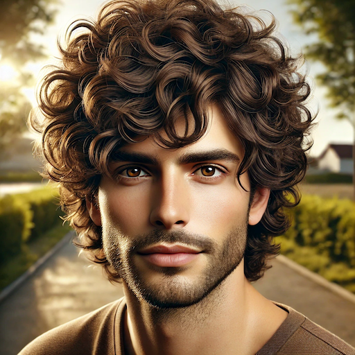 Curly Wolf Cut Men