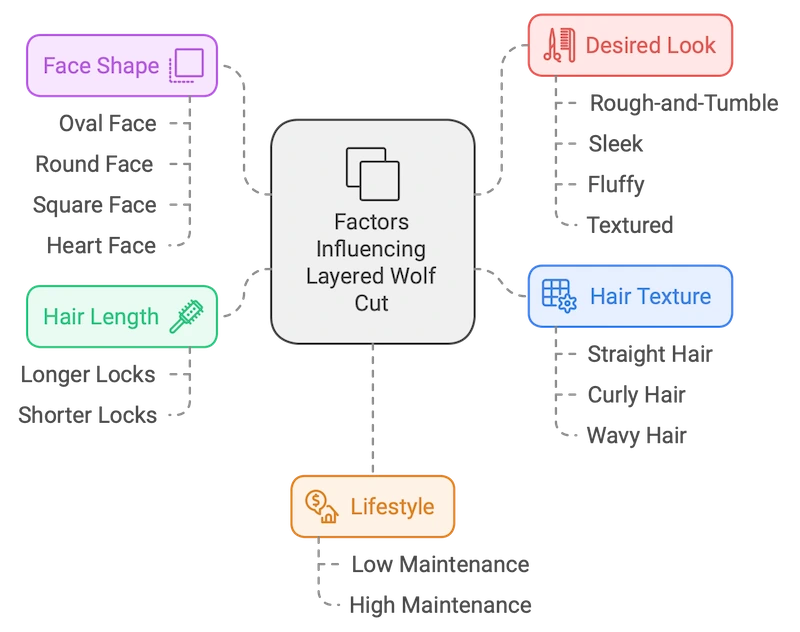 Factors Influencing Layered Wolf Cut