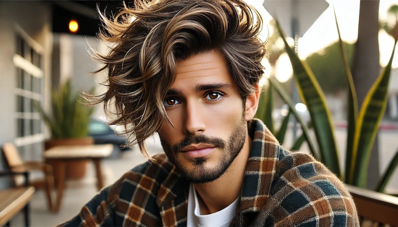 Textured Waves Layered wolf cut