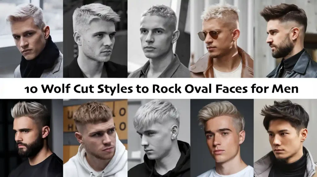 10 Wolf Cut Styles to Rock Oval Faces for Men